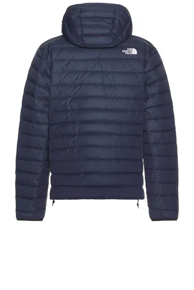 The North Face Down Hooded Jacket In Blue