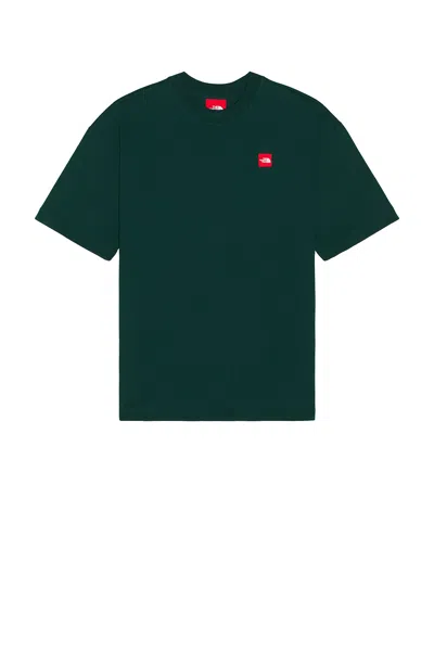The North Face Red Box Tee In Green