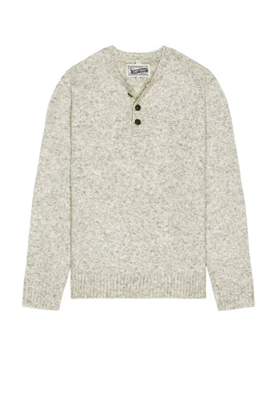 Schott Tri-blend Henley Sweater In Gray