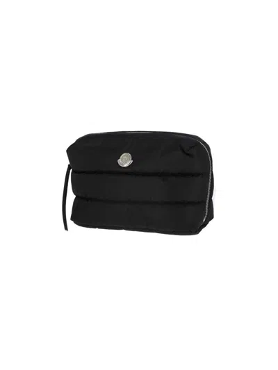 Moncler Black Fabric Caradoc Beauty Case In Black