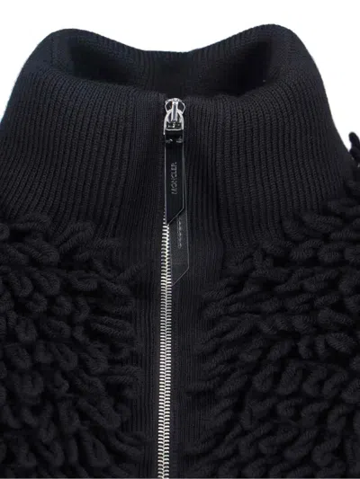 Moncler Genius X Ee72 By Edward Enninful Wool-blend Down Cardigan In Black