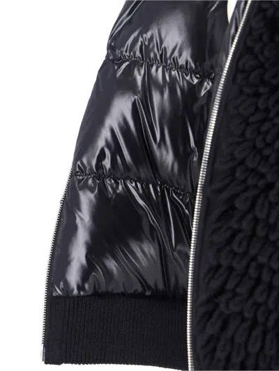 Moncler Genius X Ee72 By Edward Enninful Wool-blend Down Cardigan In Black
