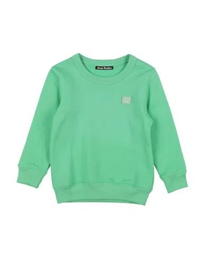 Acne Studios Toddler Girl Sweatshirt Green Size 4 Organic Cotton In Green