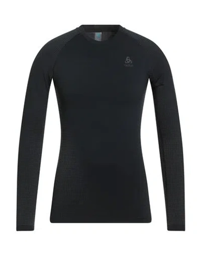 Odlo Man T-shirt Black Size Xxl Recycled Polyester, Recycled Polyamide, Recycled Elastane, Polyamide In Black