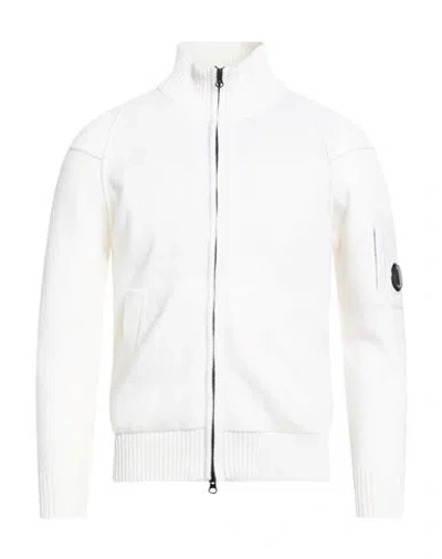 C.p. Company C. P. Company Man Cardigan Ivory Size 3xl Wool, Polyamide In White