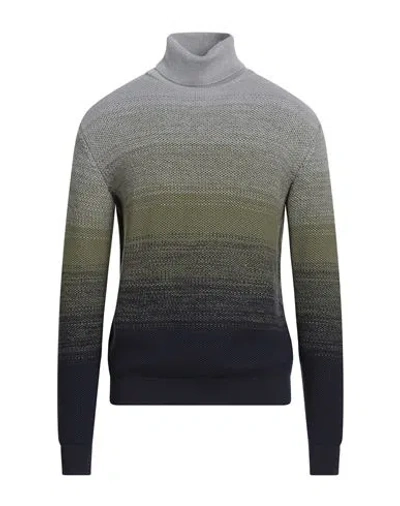 Herno Resort Man Turtleneck Military Green Size 40 Virgin Wool In Green