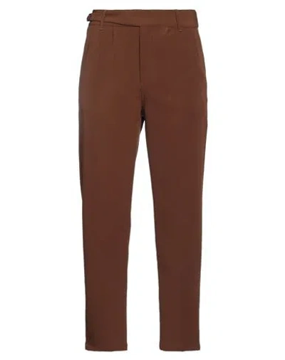 Daniele Alessandrini Homme Man Pants Brown Size 34 Polyester, Elastane In Brown