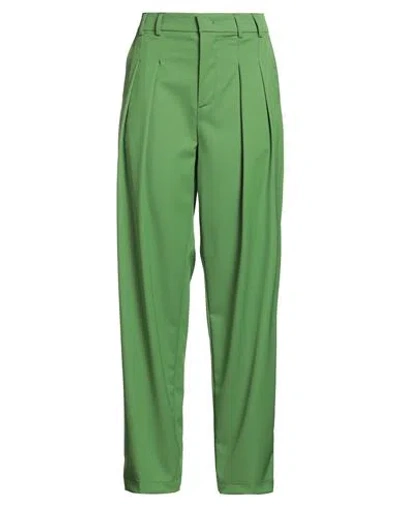 Dondup Woman Pants Green Size 6 Virgin Wool, Elastane In Green