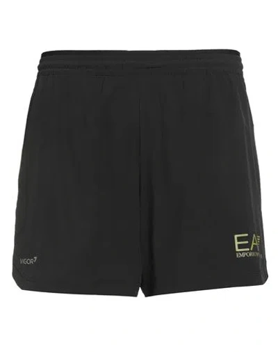 Ea7 Man Shorts & Bermuda Shorts Black Size Xxl Polyester, Elastane In Black
