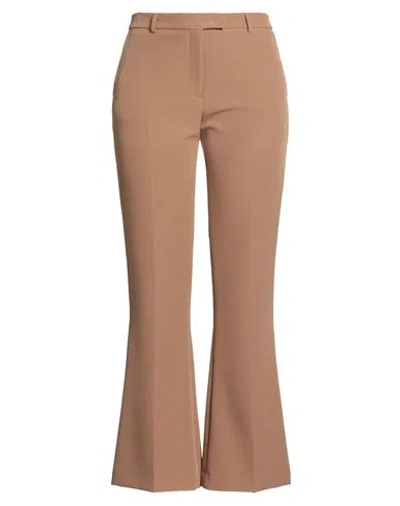 Seventy Venezia Woman Pants Camel Size 10 Polyester, Elastane In Brown