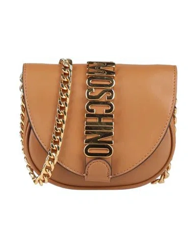 Moschino Couture Woman Cross-body Bag Camel Size - Leather In Sand