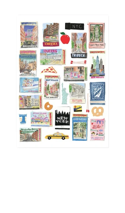Furbish Studio Nyc Boroughs Matchbook Print 프린트 In Multi