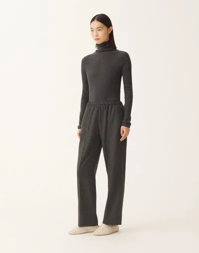 Fabiana Filippi Gubbio Trousers In Boiled Wool Jersey In Gray