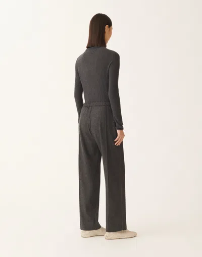 Fabiana Filippi Gubbio Trousers In Boiled Wool Jersey In Gray