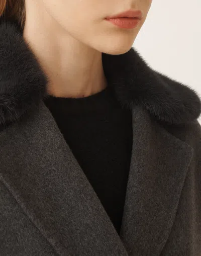Fabiana Filippi Double-faced Cashmere Coat In Gray