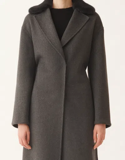 Fabiana Filippi Double-faced Cashmere Coat In Gray