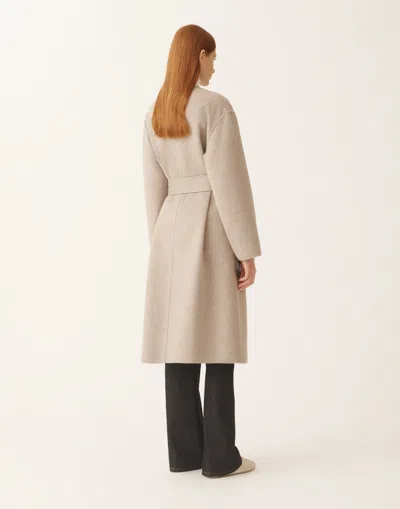 Fabiana Filippi Double-faced Wool And Cashmere Coat In Sand