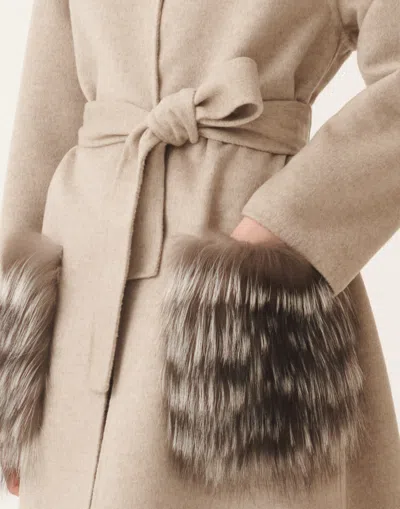 Fabiana Filippi Double-faced Wool And Cashmere Coat In Sand