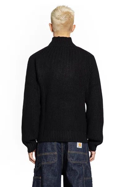 Carhartt Detroit Half Zip Acrylic Blend Sweater In Black