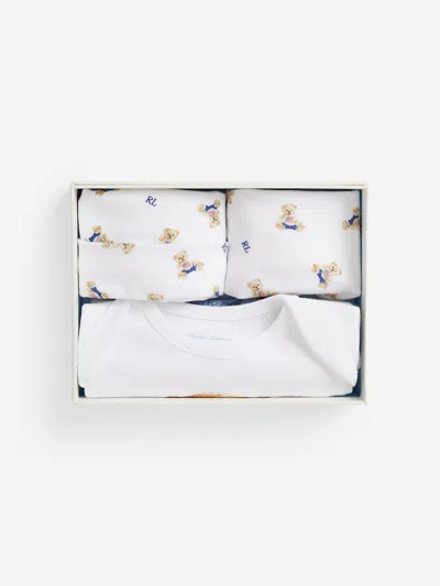 Ralph Lauren Baby Boys Bear Bodysuit Set In Multi