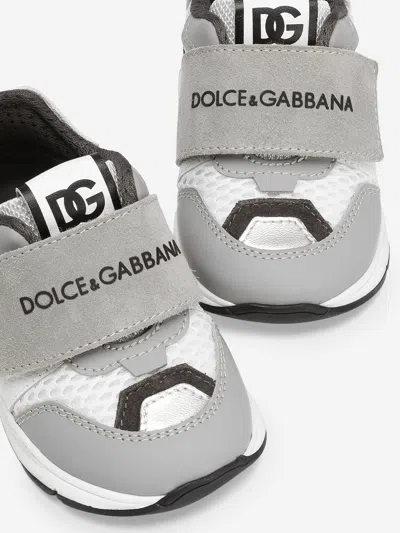 Dolce & Gabbana Mesh Panelled Sneakers In White