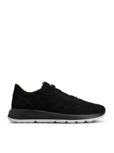 Tod's Suede Sneakers Low Profile Rubber Sole In Black