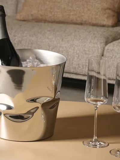 Alessi Compressioni Stainless-steel Wine Cooler 24cm In Gray