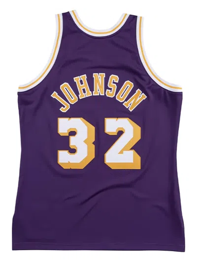 Mitchell & Ness Nba La Lakers 84 Magic Johnson Jersey In Purple