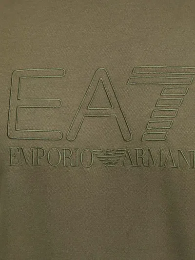 Ea7 Logo T-shirt In Green
