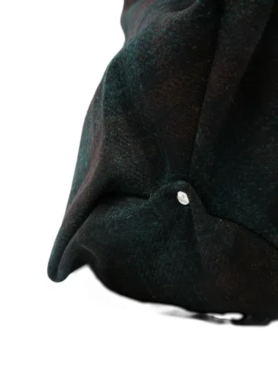 Vivienne Westwood Maxime Large Shoulder Bag Harris Tweed Check Dark-check In Green