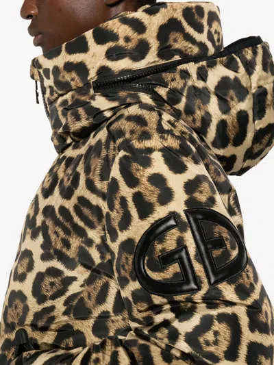 Goldbergh Pantera Leopard-print Hooded Padded Recycled Down Ski Jacket In Animal Print