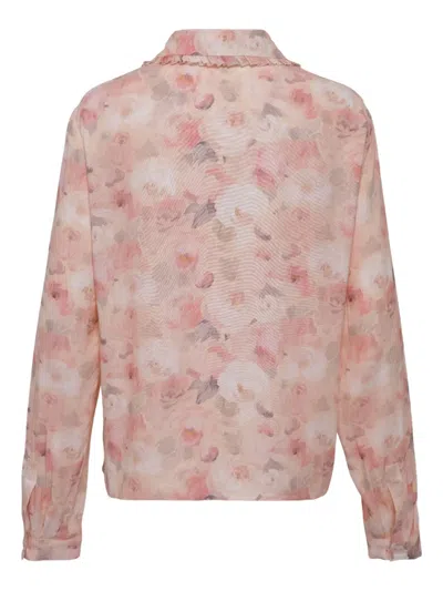 荷叶边花卉罩衫