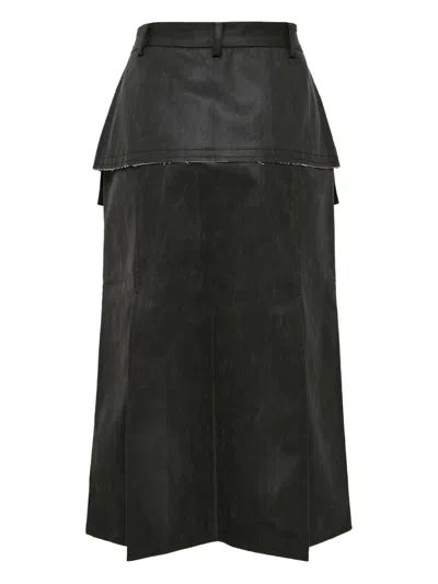 Re Code Layered Midi Skirt In Brown