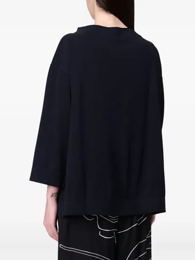 Liviana Conti Boat-neck Knitted Top In Black