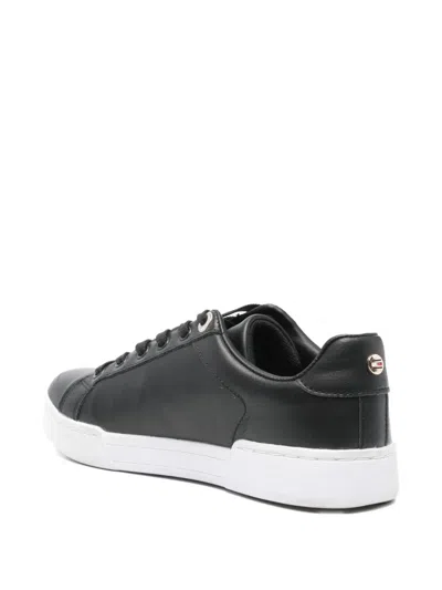 Tommy Hilfiger Elevated Court Sneakers In Black