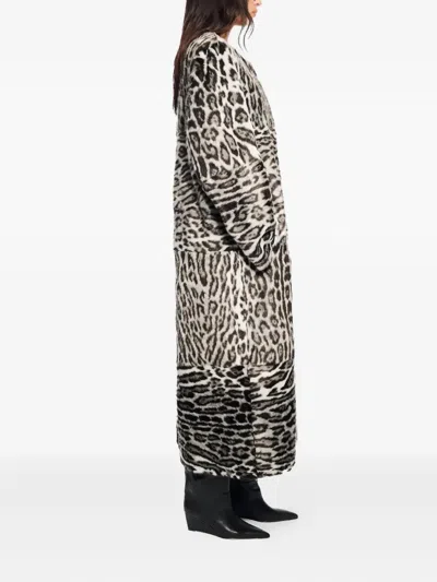 Stand Studio Patchwork Animal Coat In Black