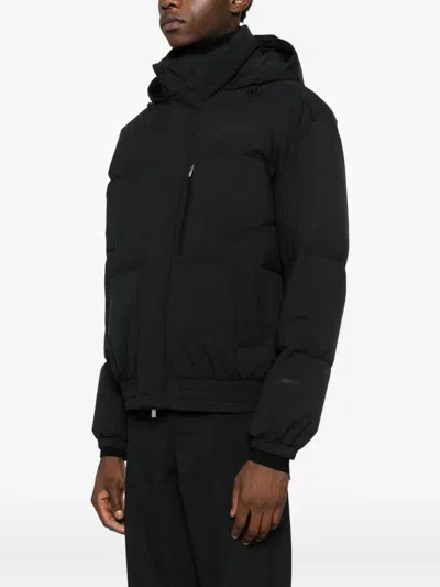 Laminar Hooded Padded Jacket In Black