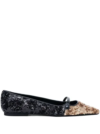 N°21 Sequin-embellished Ballet Flats In Multi