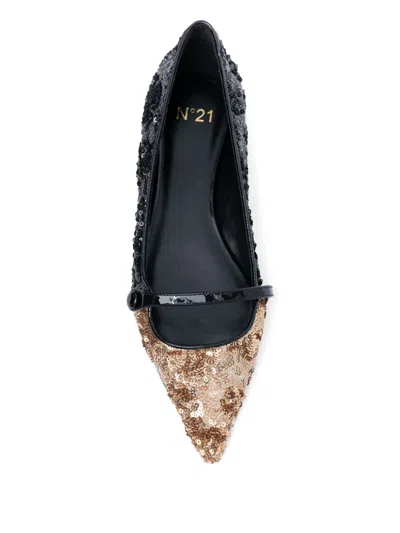 N°21 Sequin-embellished Ballet Flats In Multi
