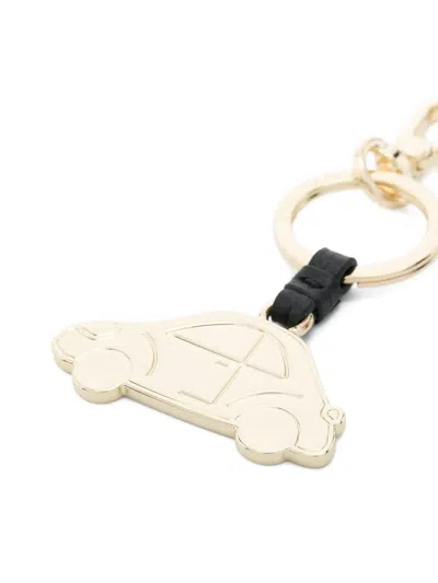 Coccinelle Car-charm Keyring In Neutral