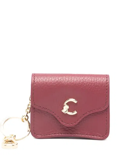 Coccinelle Flap-closure Cardholder In Red