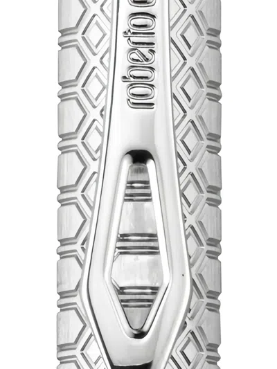 Roberto Cavalli Hexagonal-pattern Pen In Silver