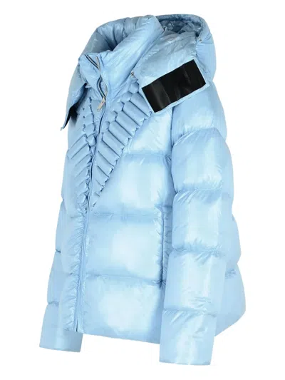 Raxxy Removable Hooded Down Jacket In Polyamide Sugar Paper In Blue