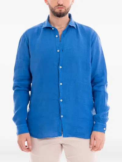 Mastricamiciai Linen Shirt In Blue