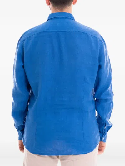 Mastricamiciai Linen Shirt In Blue