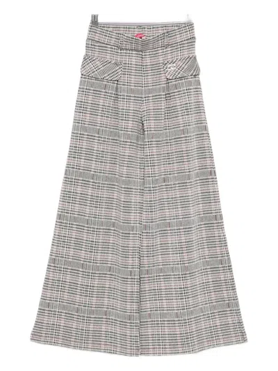 Liu •jo Check-pattern Trousers In Neutral