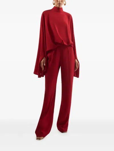 Taller Marmo Eolia Cape Jumpsuit In Red