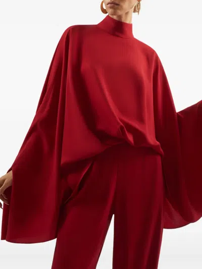 Taller Marmo Eolia Cape Jumpsuit In Red
