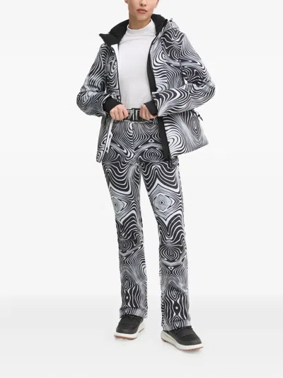 Ea7 Printed Ski Jacket In Black