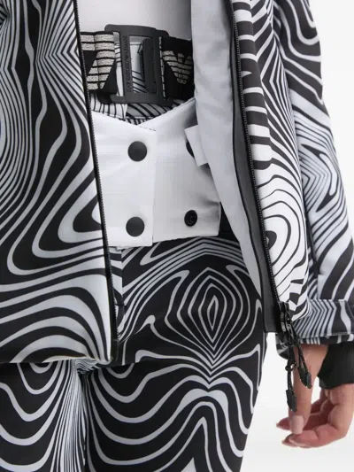 Ea7 Printed Ski Jacket In Black